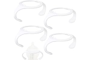LASUROA 4pcs Baby Bottle Handles for Tommee Tippee, Ergonomic Non Slip Grip Easy Self-Feeding BPA Free Replacement Tomee Holder for Newborn Bottles
