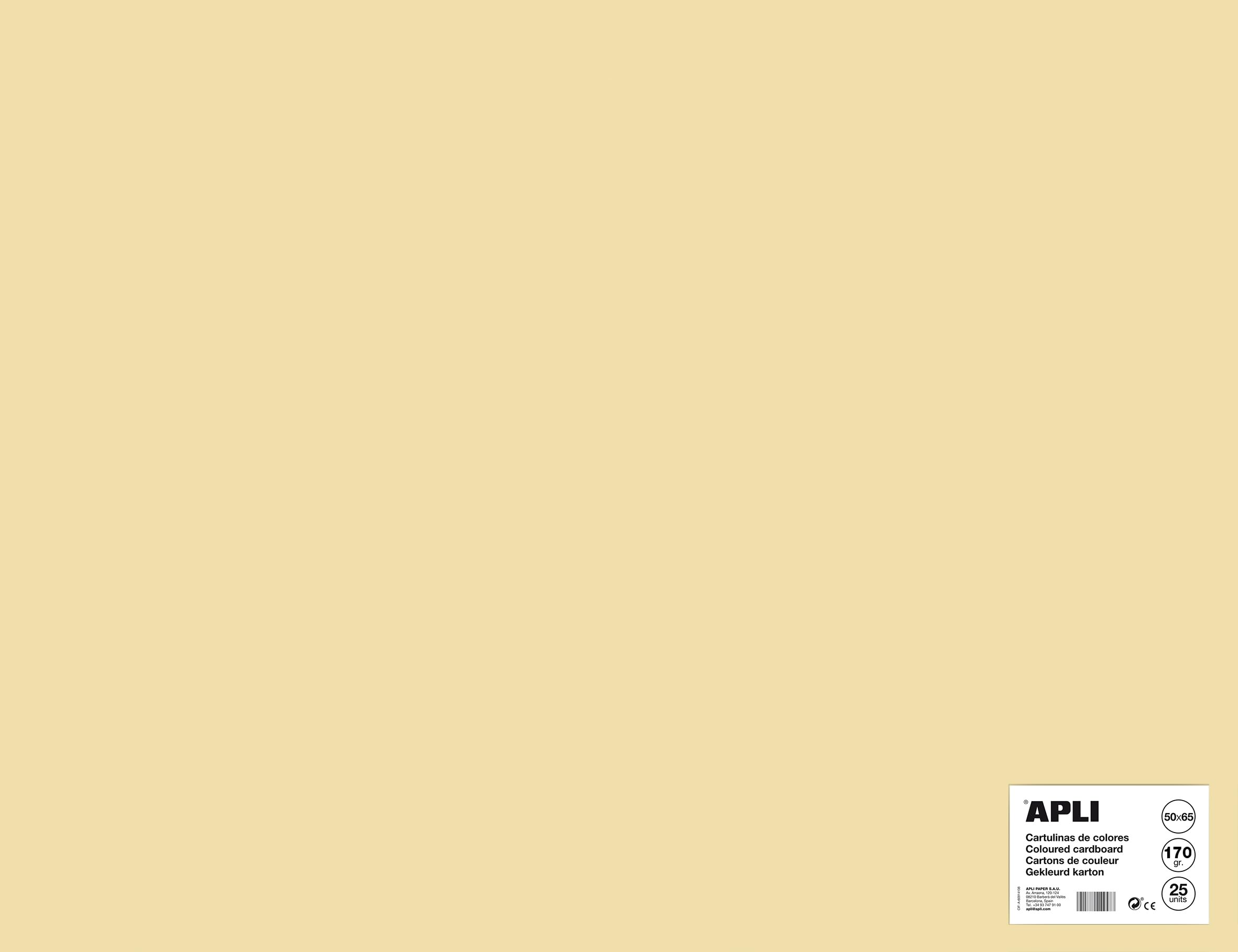 APLI 014259 Box 500 x 650 mm Cream Pack of 25 Sheets