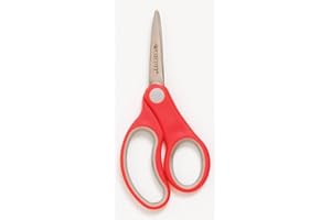 Westcott 5" Pointed Kids Scissors, Soft Comfort Grip Handles, Stainless Steel Blades, Pointed Tip - Ideal for School, Crafts 