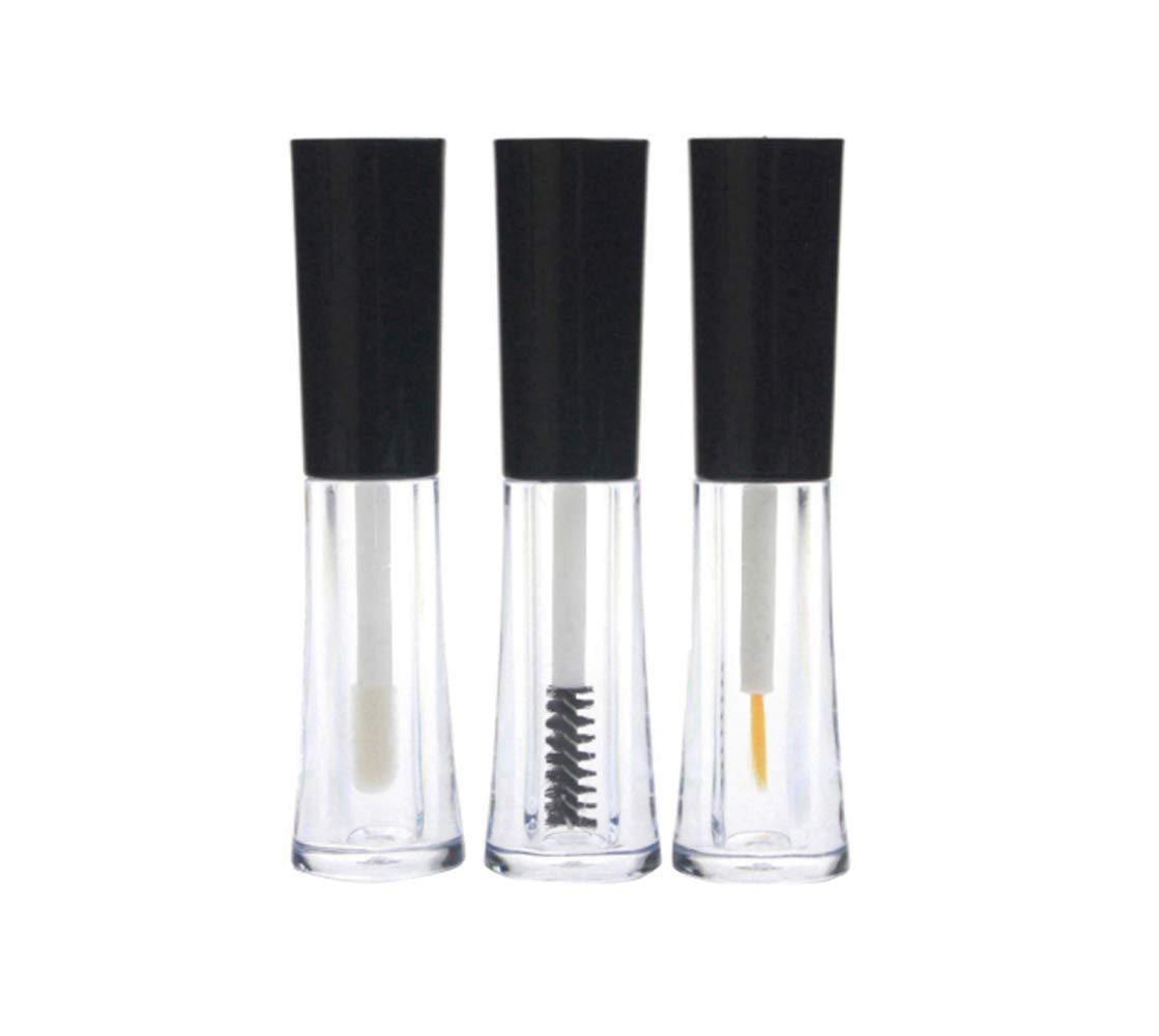 1Set 3 Pack 2ml Empty Mascara Tube Bottle Eyeliner Tube Vials Lip Gloss Tubes Container with Wands Brushes DIY Makeup Cosmetic Sample Bottles for Lip Gloss Eyelash Growth Oil