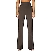 JEKAOYI Womens Straight Leg Dress Work Pants High Waist Stretchy Business Casual Pants Office Trousers Slacks