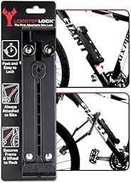 Lobster Lock Folding Bike Lock with Key | Hardened Steel Bike Locks Heavy Duty Anti Theft | Permanently Mounte