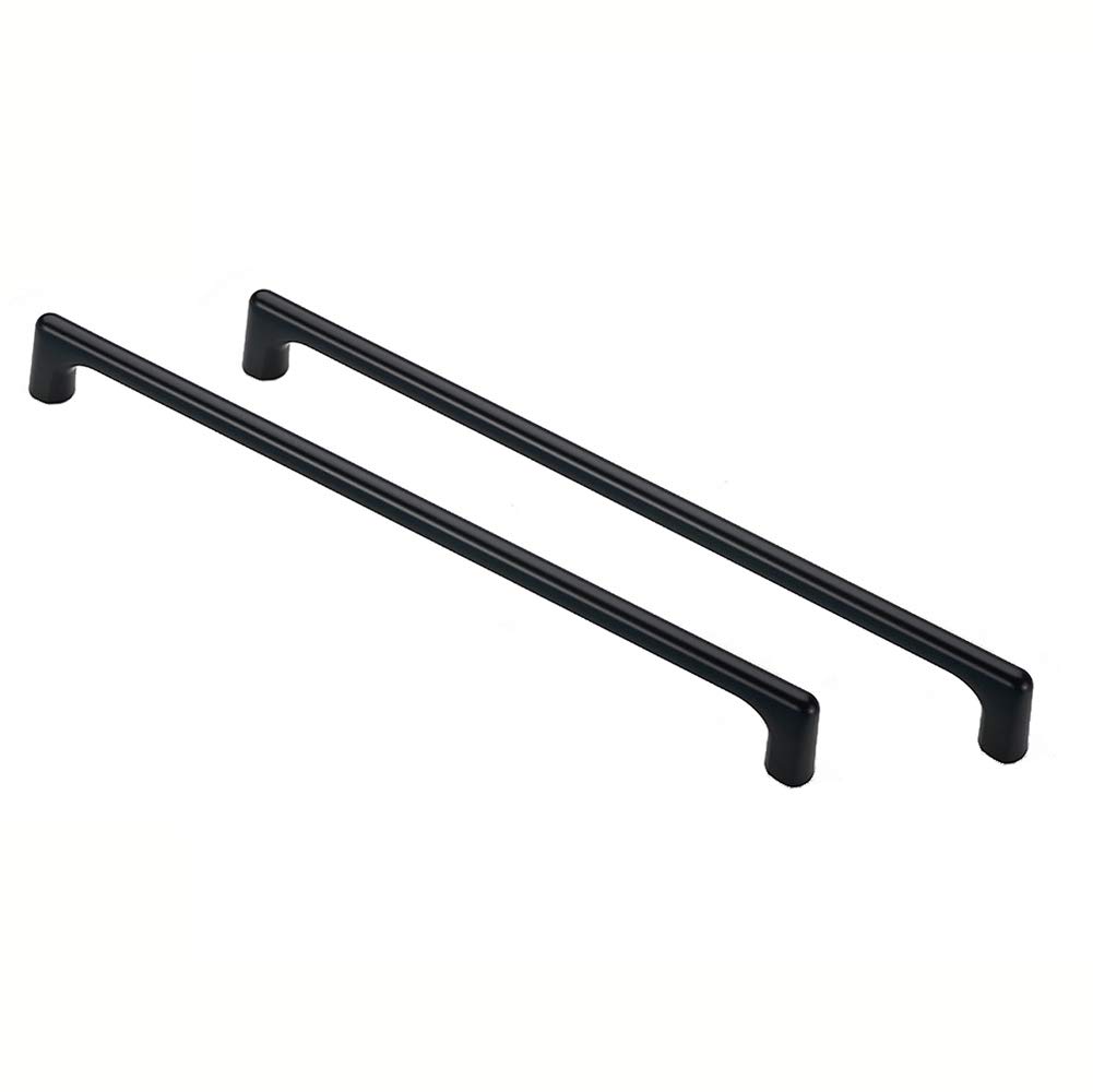BOZONLI Cupboard Handles, Black Kitchen Door Handles T Bar Handle Drawer Pulls Cupboard Knobs Cabinet Handles (320mm, 2 Pack)