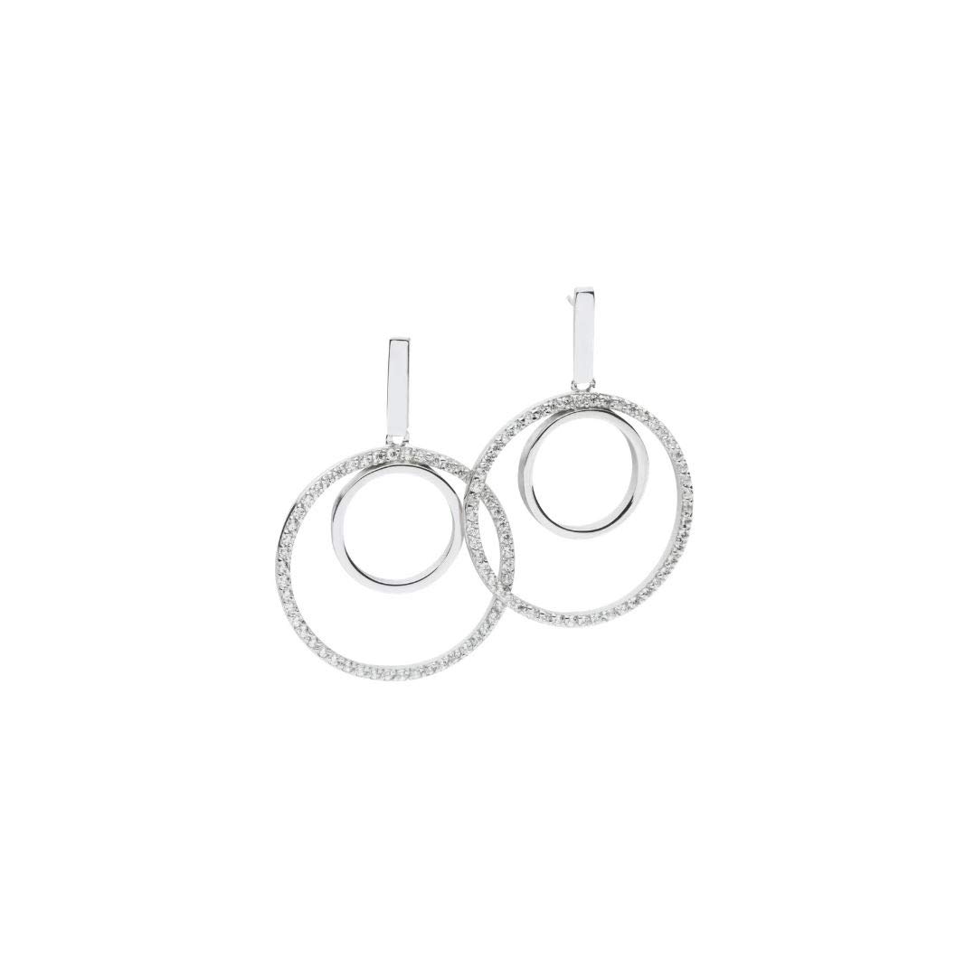 NANA KAY Swinging Silver Romance Cubic Zirconia Drop Earrings ST1245