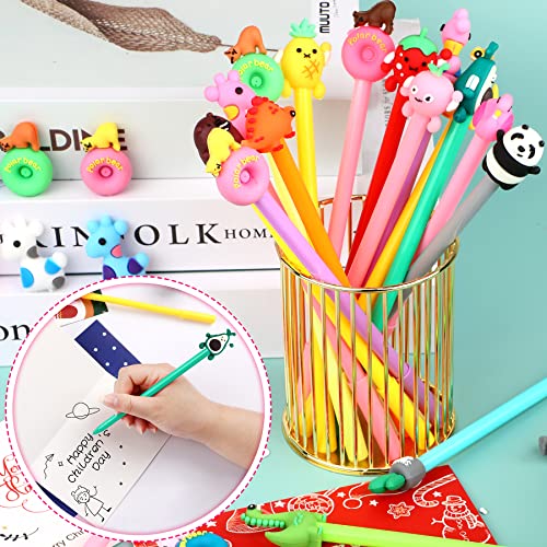 SANNIX 50 Pieces Cartoon Cute Gel Ink RollerBall Pens Bulk Assorted