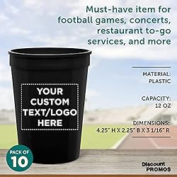 Custom Disposable Plastic Cups 12 oz. Set of