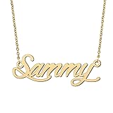 BYBWBL Sammy Name Pendant Necklace 18k Gold Plated