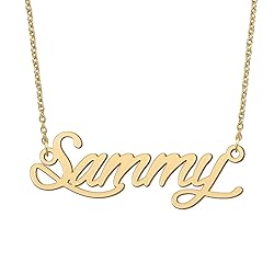 BYBWBL Sammy Name Pendant Necklace 18k Gold Plated