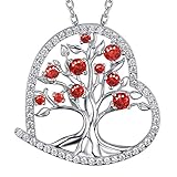 Dorella January Birthstone Garnet Necklace Women