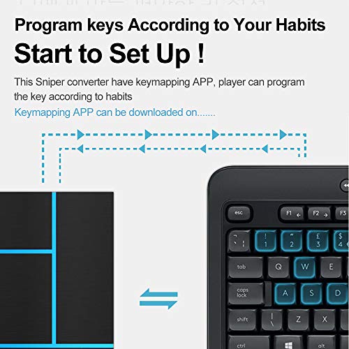 PXN K5 Gaming Keyboard and Mouse Adapter USB Game Controller Converter