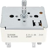 3149400 WP3149400 WP3148954 Range Surface Burner Infinite Switch | Fits for Whirlpool Stove Parts for The Larger 8 Inch Burner PS11740783 311859 3148954 3148953 3148951 WP3148953 WP3148951