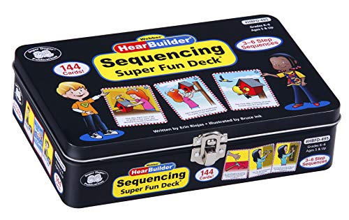 Super Duper Publications HearBuilder Sequencing Flash Card Fun Deck Educational Learning Resource for Children