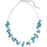 Layered Choker Freshwater Pearl Necklace - Fashion Jewelry Necklace Gifts For Women