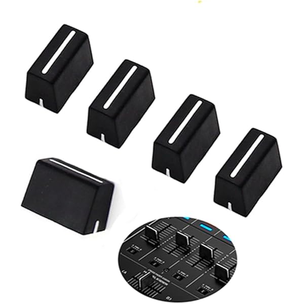 20 Capuchons De Fader Droits En Plastique Pour Console De Mixage - Remplacement Précis, Réglage Facile, Résistants à L'usure