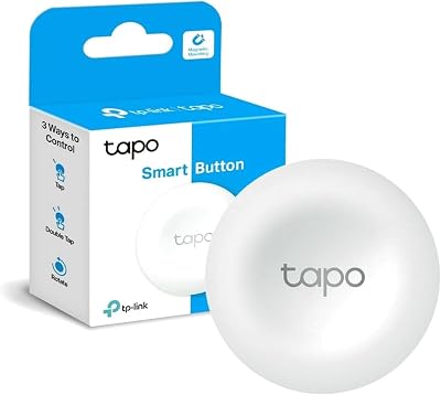 Tp-link tapo s200b - botão inteligente, ações personalizadas, controle de dispositivo inteligente, ativação de alarme com um clique, bateria de longa duração, hub necessário, branco