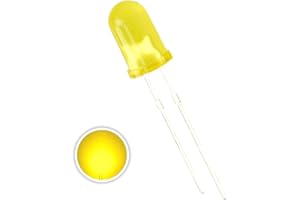 Waycreat 100 Pieces 5mm Yellow LED Emitting Diode Lights LEDs for High Intensity Super Bright Lighting Bulb Electronics Components Lamp Kit