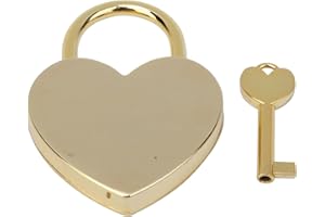 Love Lock Single Heart Shaped Padlock, Vintage Love Padlock, Metal Decorative Locks, with Key, for Lovelock Bridge, Jewelry B