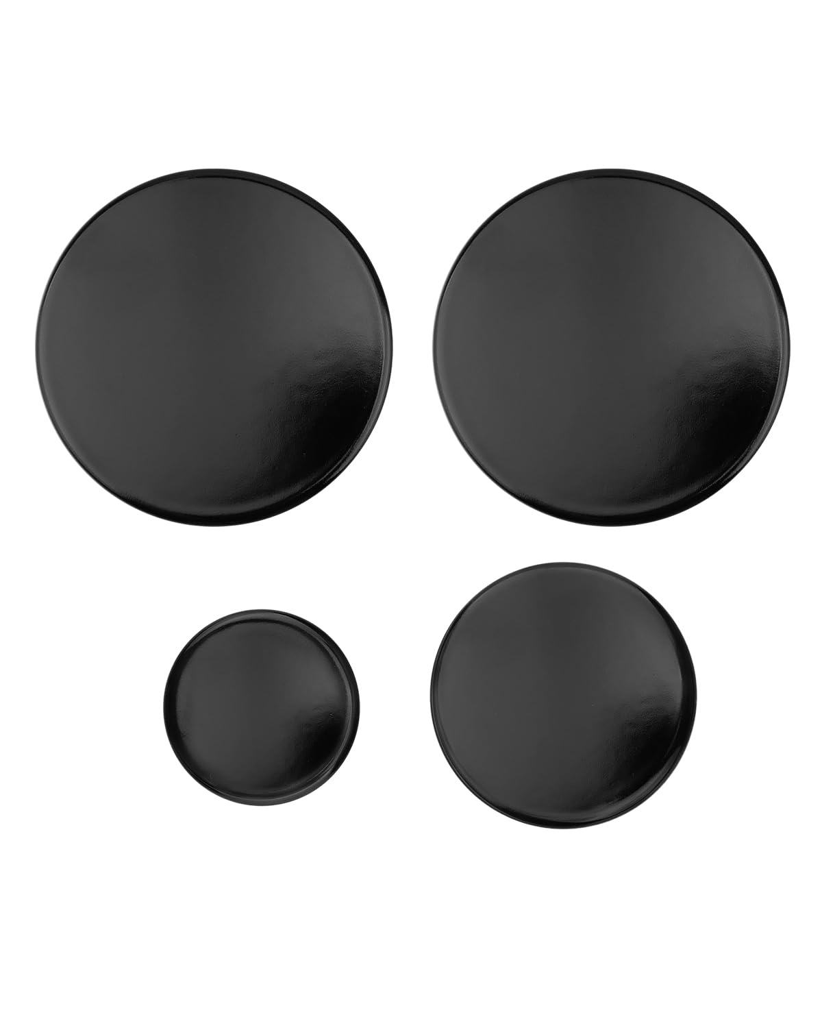 Photo 1 of W11605759 Stove Burner Cap Set Fit for Whirlpool/Maytag/KitchenAid/Jenn-Air/Amana Stoves, Replace AP7192865 W11435570 W11352138 PS16731145, 4 Pcs