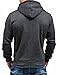 Modfine Men's Long Sleeve Zip-Up Casual Fleece Hoodie Coat Sweatshirt Jacket