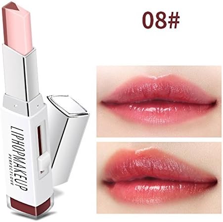 Fuhaoo Two-tone Tint Lip Bar Long Lasting Lipstick Lip Balm 2g - 8 Color Choose (#8)