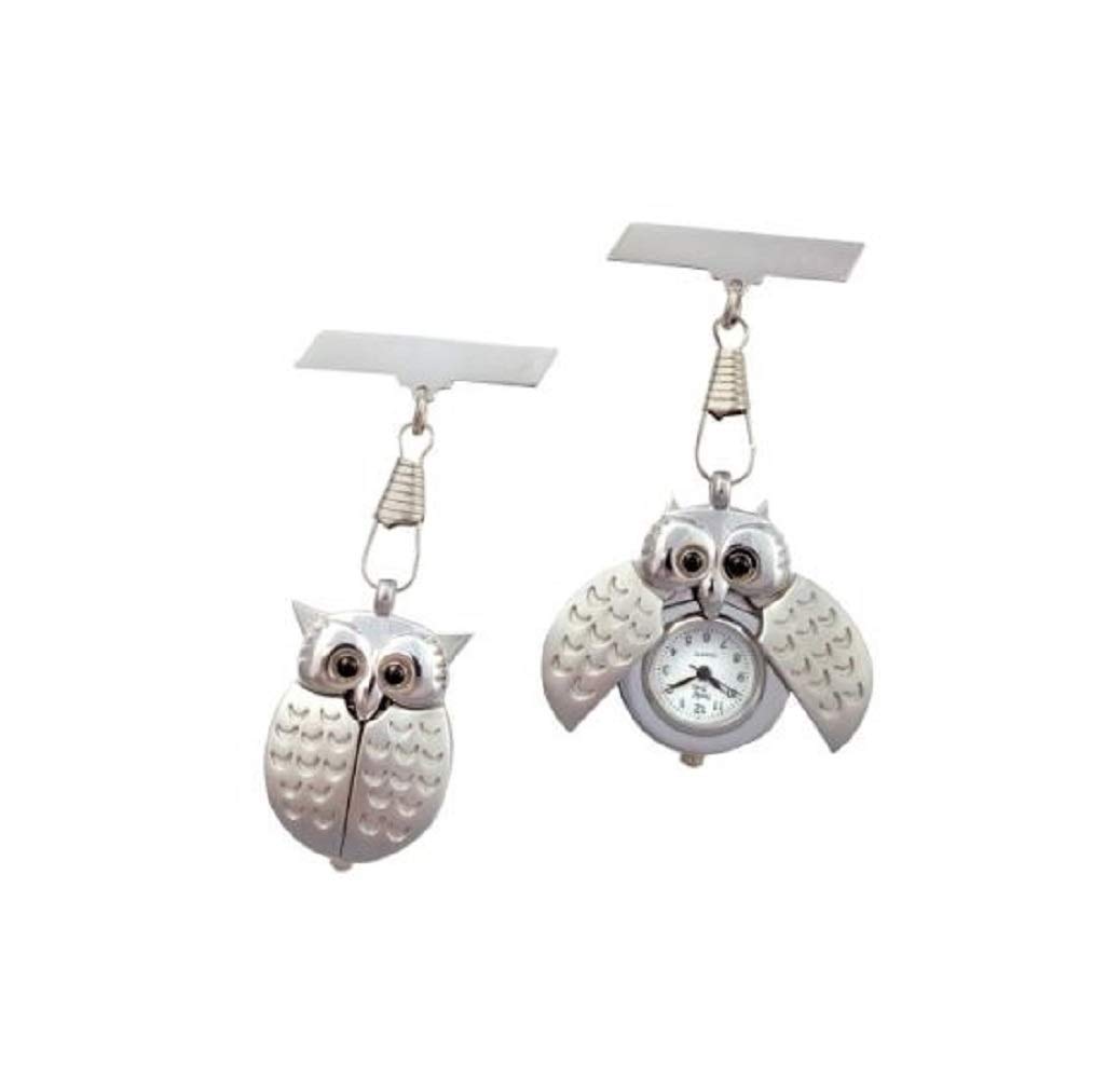 Funky Fobz Owl Nurse Fob Watch,Chrome