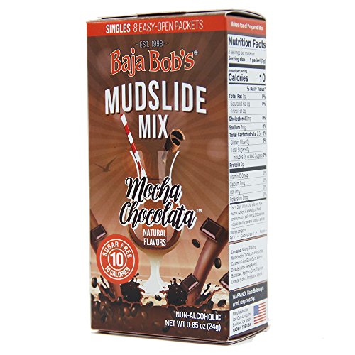 Baja Bob's MUDSLIDE MIX SINGLES (Coffee & Chocolate Frozen Sensation) Sugar Free Cocktail Mix Packets