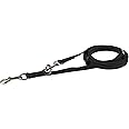 Herm Sprenger Adjustable Dog Training Leash - Secure, Non-Slip Rubberized Nylon Grip Hands Free Dog Leash - Durable, 3/4” Thick, and Reflective (4FT - 7.5 FT Length) (Black)