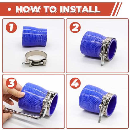 24 Pack 12 Size T-Bolt Hose Clamps, Stainless Steel_304 Working Range 28mm-116mm photo 12