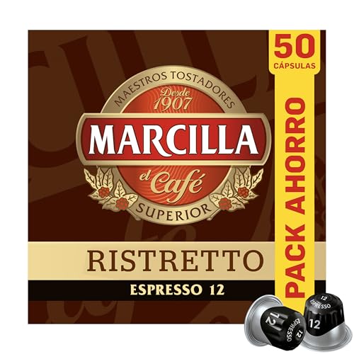 Cápsulas de Café Ristretto | Intensidad 12 | 50 Cápsulas Compatibles Nespresso