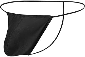 ZONBAILON Men's Thong Underwear G String Adjustable Bulge Pouch Seamless Sexy Swimwear Panties 1 or 3 Pack