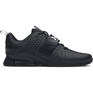 Under Armour Reign Lifter 3028028-001 Black-White Men's Weightlifting Shoes 13 US