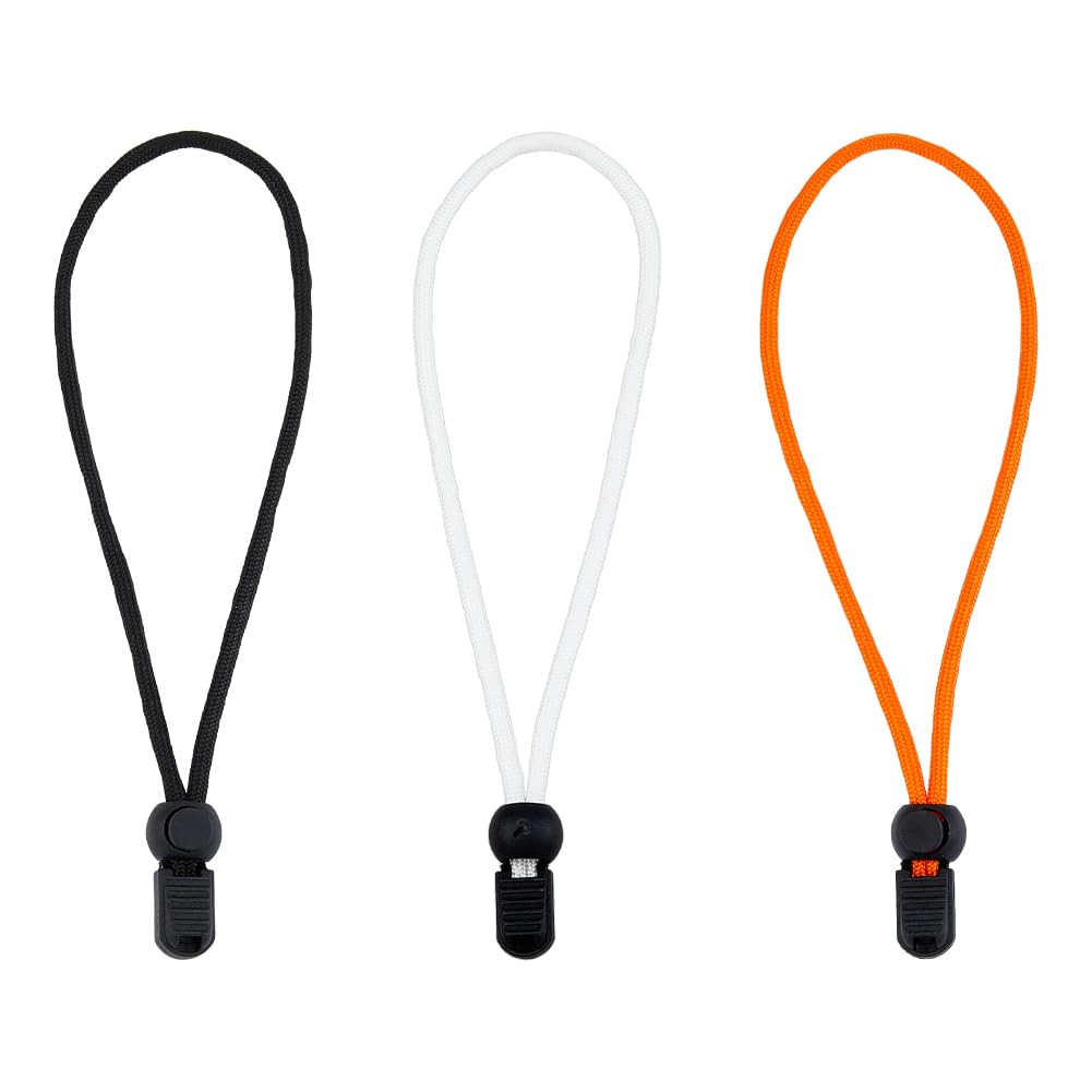 SUPERFINDINGS 3Pcs 3 Colors Nylon Scuba Diving Snorkeling Adjustable Wrist Lanyard Strap Clay Bag Tie Adjustable Cable Strap for Cable Management，200x16x17mm