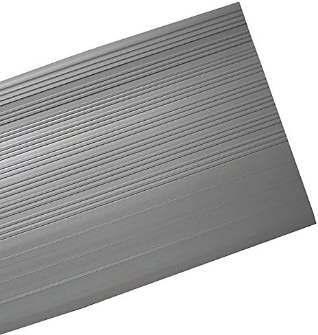 MASTER STOP 5136003 Stair Tread SQ Nose 36 in. Gray, General, Molded Vinyl Ribbed Design Stair Tread.
