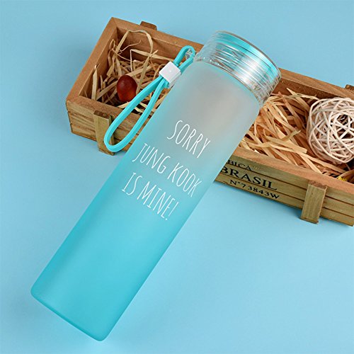 Bts Jung Kook Lemon Water Bottle 350ml Star Glass Cup Desertcart