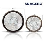 SNAGERZ Bathroom Drain Hair Stopper Strainers- Bathtub and Sink Drain 2 Sizes