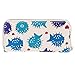 Bungalow360 Womens Canvas Large Zip-Around Wallet, Puffer Fish