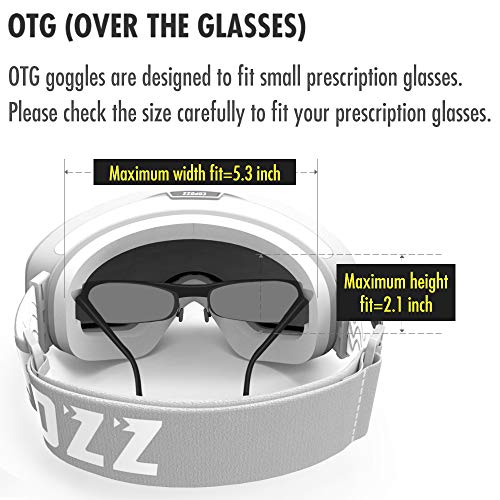 image for COPOZZ MX Ski Snow Goggles - 2-in-1 for Any Weather - Magnetic Interch