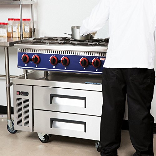 image for Commercial Countertop Hot Plate - KITMA 36 Inches 6 Burner Natural Gas