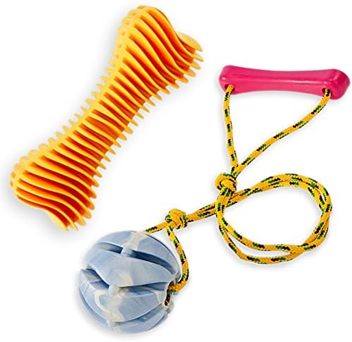 FluffyPal Chew Toys for Puppies Small Dogs and Medium Dogs, Made in Europe Vanilla Scented Dog Rubber Toys, Soft and Floating Puppy Toys For More Fun, Perfect For Training &amp; Keeping Pets Fit
