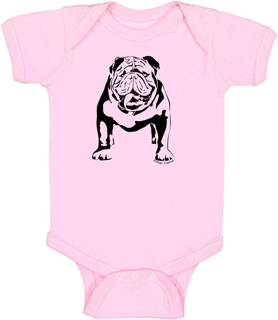 Indigo Legend English Bulldog Bodysuit for Baby Shower, Birthday & Keepsake Gift