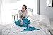 Ohuhu Mermaid Tail Blanket, Crochet Mermaid Blanket for Adult, Soft All Seasons Sleeping Blankets, Classic Pattern (1 Pack)