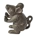 Cast Iron Mouse Door Stop - Decorative Rustic Door Stop - Stop your bedroom, bath and exeterior doors in style - Vintage Brown Color - Book Stopper - Heavy Bookend - 4.5"x4.5"