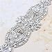Handmade Rhinestone Crystal Applique Belt with Pearls for Wedding Dresses and Bridal Sashes or Headpieces-Beaded Rhinestones Sewing or Hot Fix-Sliver-1 Piece-(18”2.4”in)