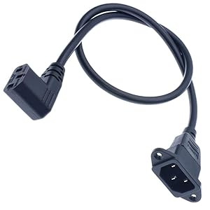 IEC320 C14 to C13 Extension Cord C14 with Screw Holes and C13 Short 60cm Lenght. availables