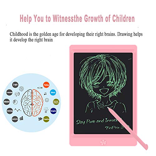 LCD Writing Tablet, 8.5-inch Writing Board Doodle Board, Electronic Doodle Pads Drawing Board with Lock Function Gift for Kids and Adults at Home,School and Office (Pink)