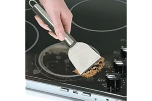 1Pc Multi-Purpose Stainless Steel Cleaning Scraper - Durable Kitchen Tool for Efficient Cooktop and Pan Cleaning, Ideal for H