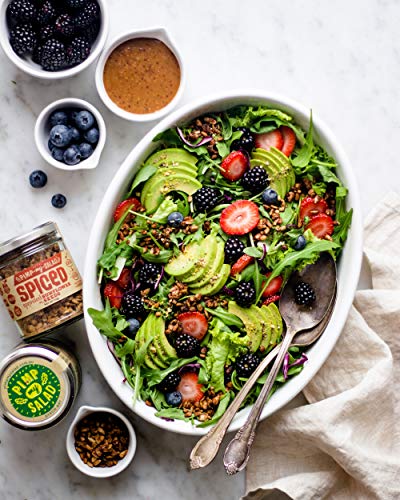 PIMP MY SALAD Vegan Spiced Sprouted Sunflower Seeds | Keto, Gluten Free, Paleo, Dairy-Free | Spicy & Crunchy Meal & Salad Toppers Made with Whole Food Ingredients | Eco Jar | 3.88 oz