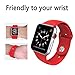 Sport Band for Apple Watch 42mm, BANDEX Soft Silicone Strap Replacement Wristbands for Apple Watch Sport Series 3 Series 2 Series 1(Red M/L)