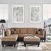 Modern 3-Piece Microfiber/Faux Leather Sofa Set - Ottoman Included