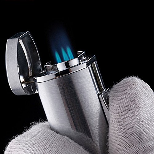 Jobon Windproof Triple Jet Torch Lighter Refillable Butane Gas Cigar